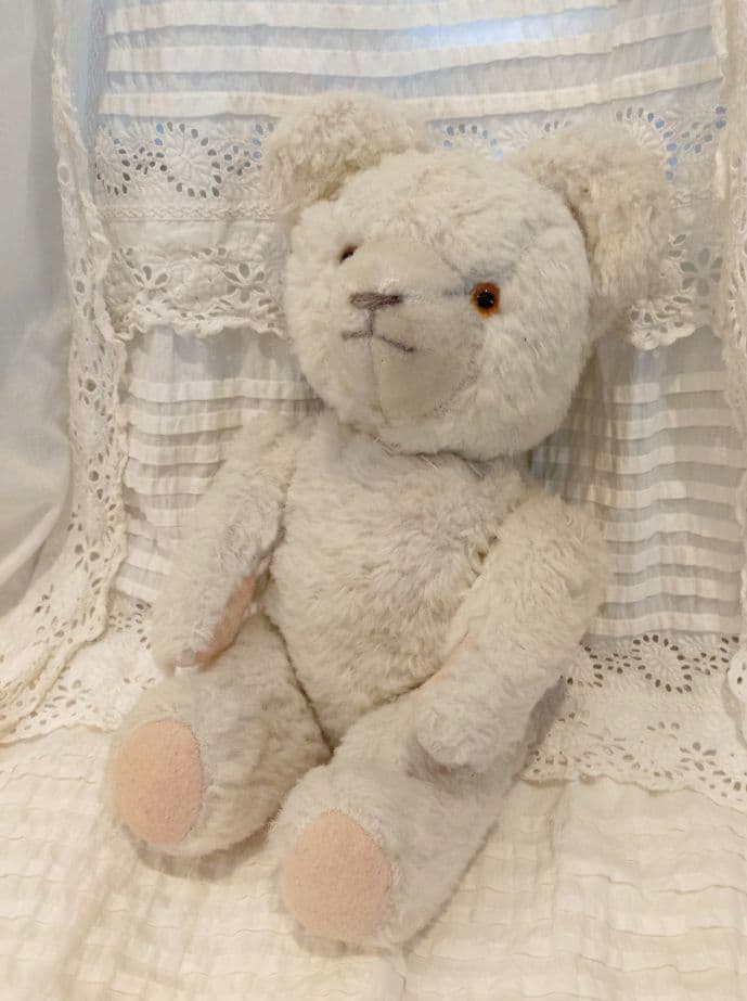 ビンテージ ホワイトベア 30cm