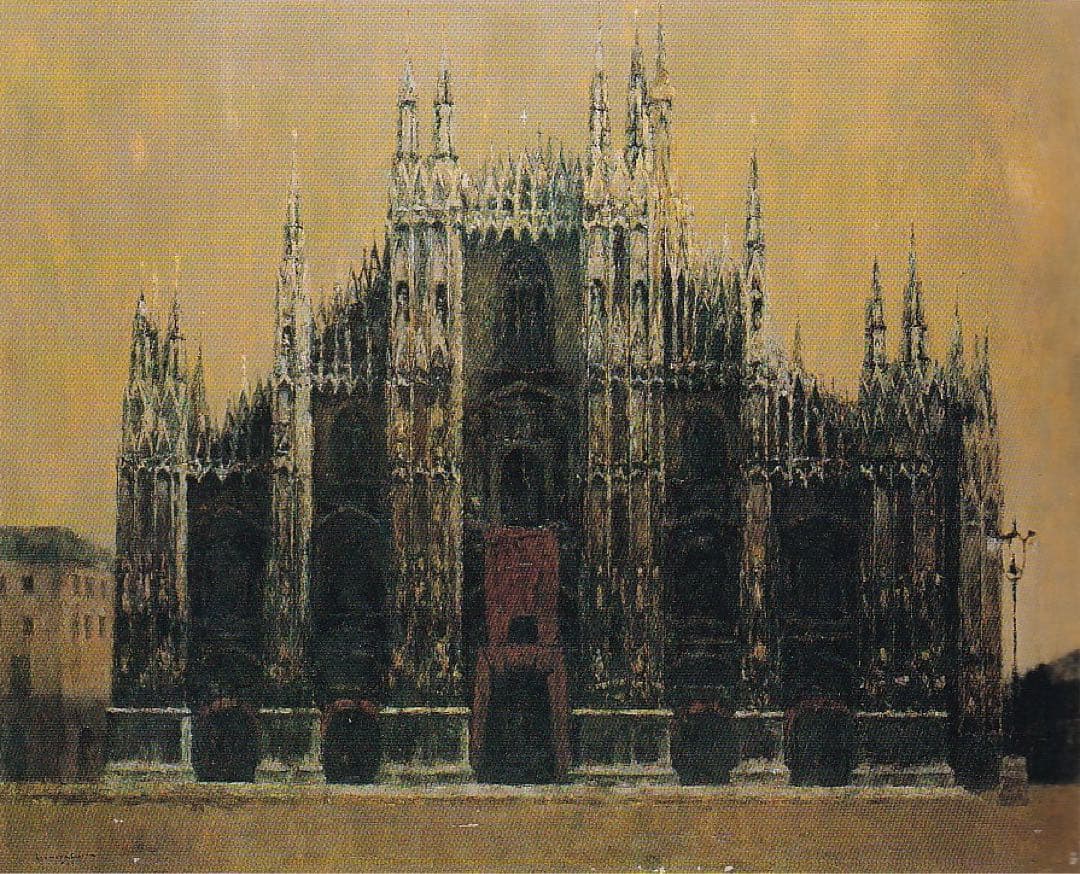 ミラノ大聖堂 油彩画