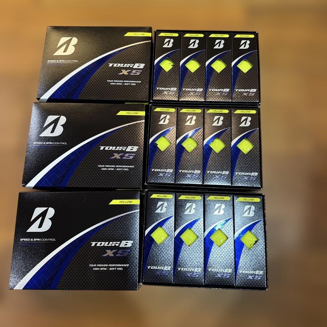 ブリヂストン TOUR B XS イエロー 12個セット　3ケース