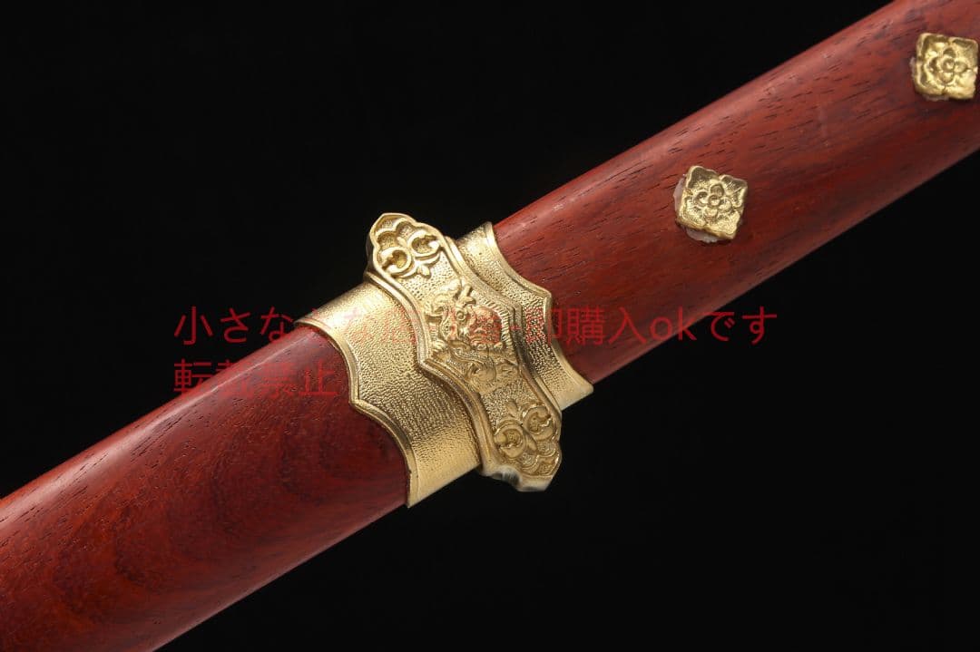 君弘唐横刀赤木銅装彫刻百錬模様鋼 古兵器 武具 刀装具 日本刀 模造刀 居合刀