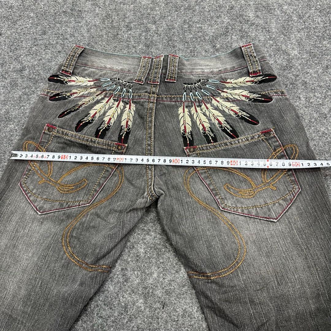S*様 archive 00’ y2k フェザー 羽 インディアン ジーンズ ダ