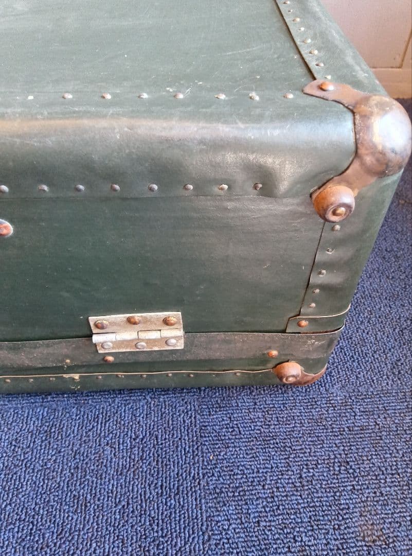 緑色　トランク　ヴィンテージ　レトロ　昭和