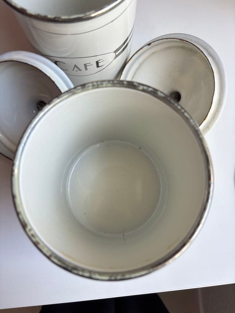 JAPY ホーローキャニスター cafe アンティークフランス ジャピー