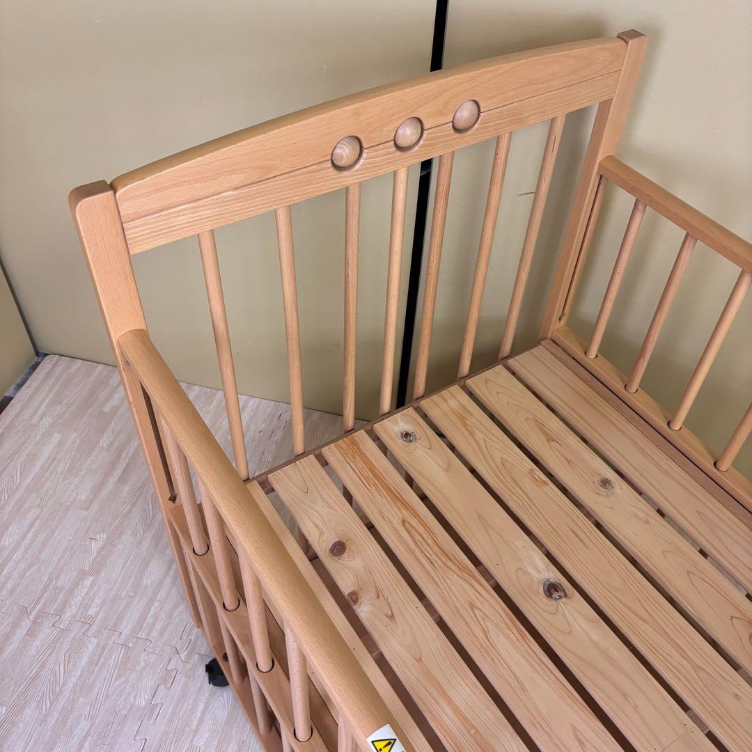 ☆すのこ床板☆美品☆　日本製　サワベビー　デュアルスライドベッド　ティアラDX