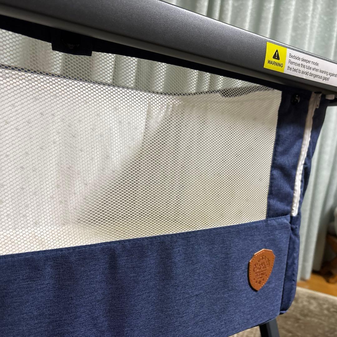 HZDMJ 折りたたみベビーベッド キャスター付 取説付 ブルー