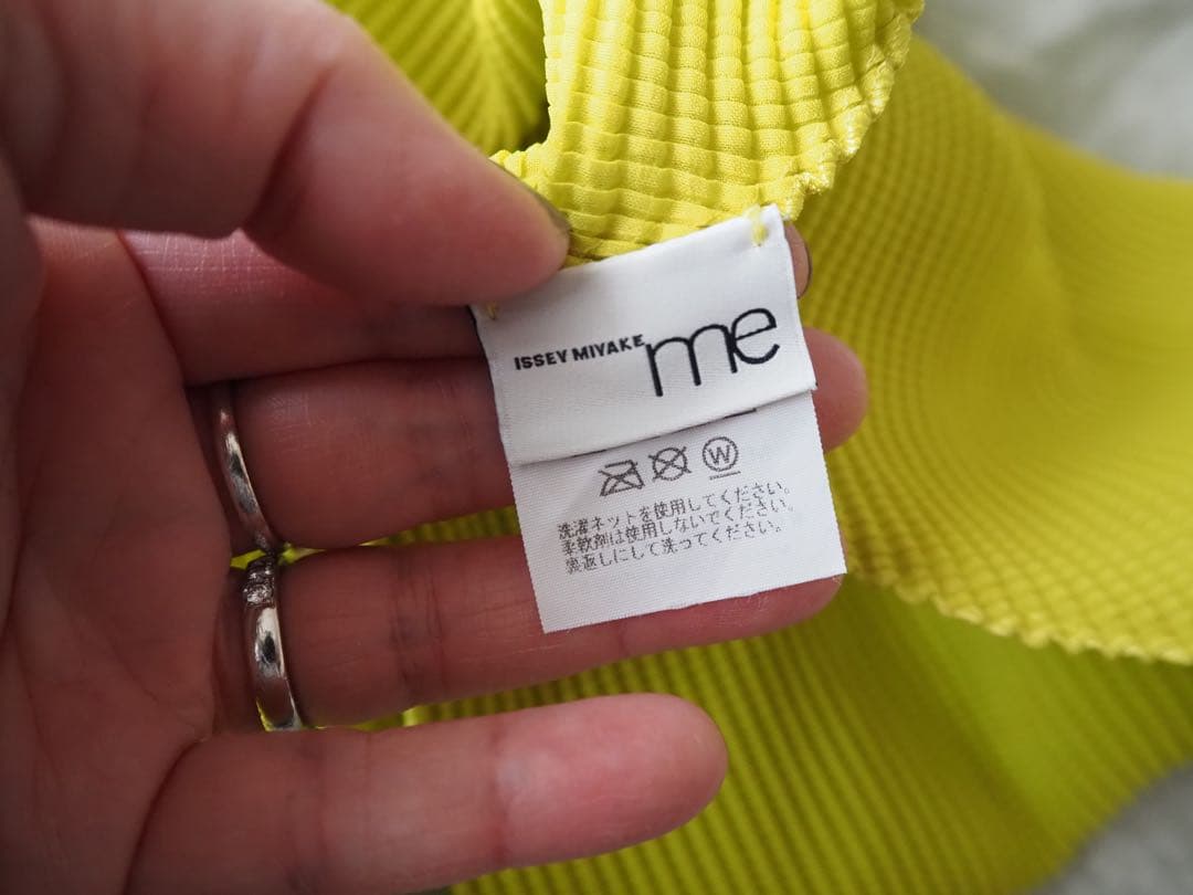 イッセイミヤケミー蛍光イエロー ドルマンスリーブ トップス