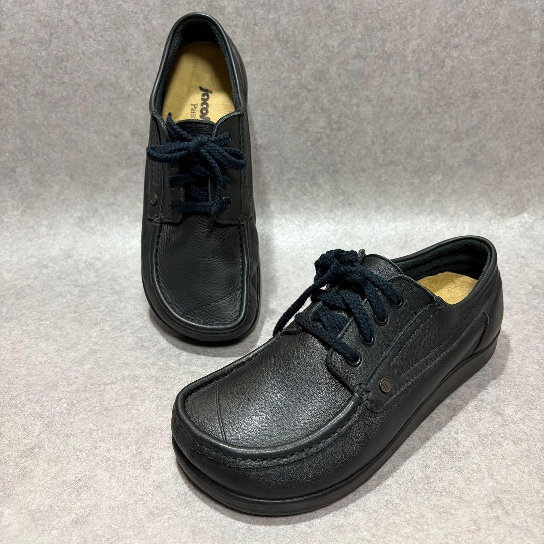 ヤコフォーム コンフォート レザーシューズ ブラック 外反母趾