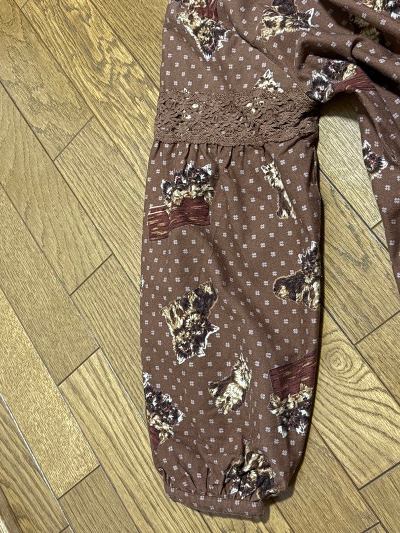 稀少❣️STREET ORGAN 裏起毛綿ワンピース❣️Ｍサイズ　わんちゃん柄