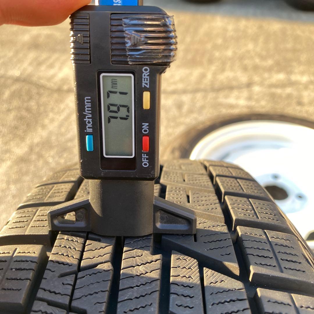 中古バリ溝ヨコハマ175/60R14スタッドレスセット　プジョー106 ボルト付