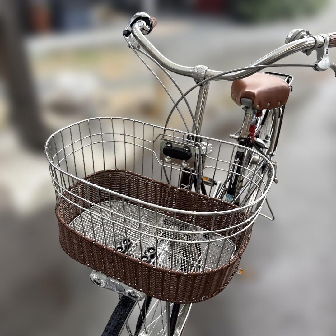 し*ん様 購入できます！シティサイクル ブラウンバスケット付き　持ち帰れる方限定