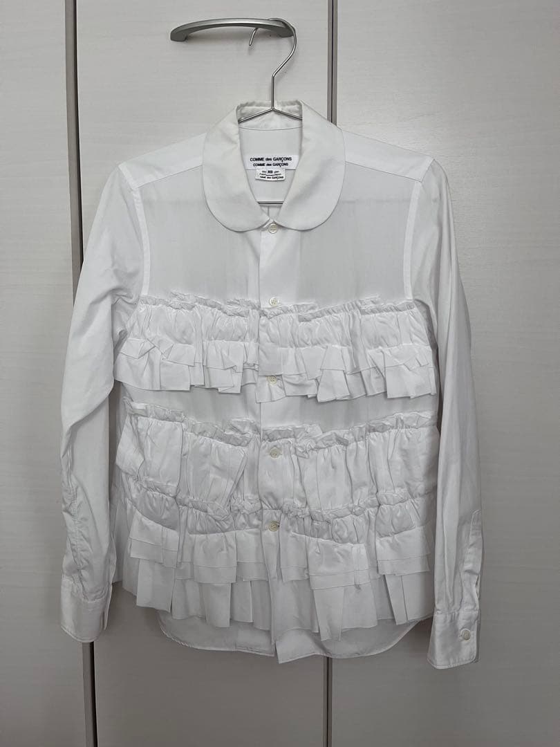 コムデギャルソン　コムデギャルソン　ラウンドカラーフリルシャツ