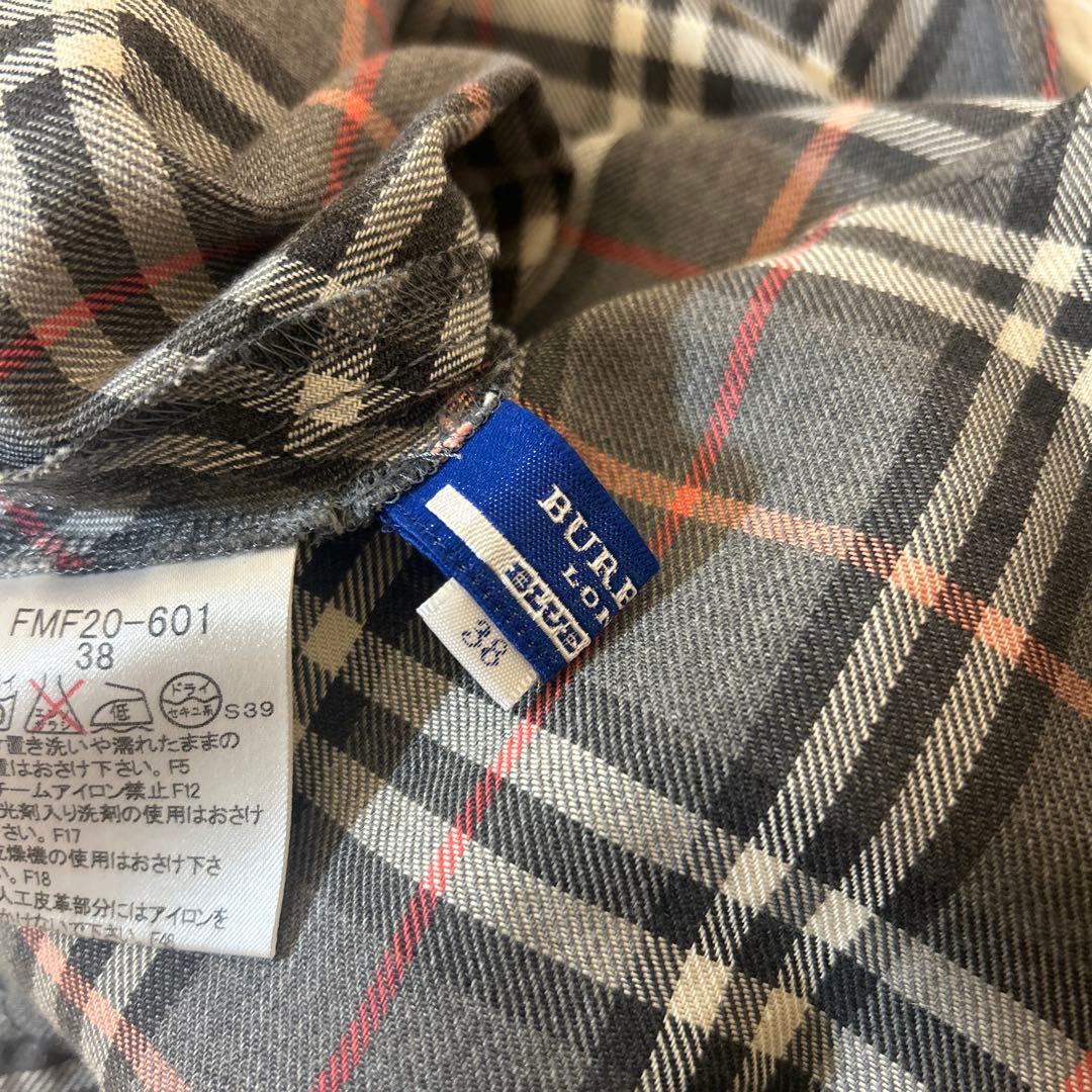 バーバリーブルーレーベル ノバチェック ワンピース 38 三陽商会　y2k