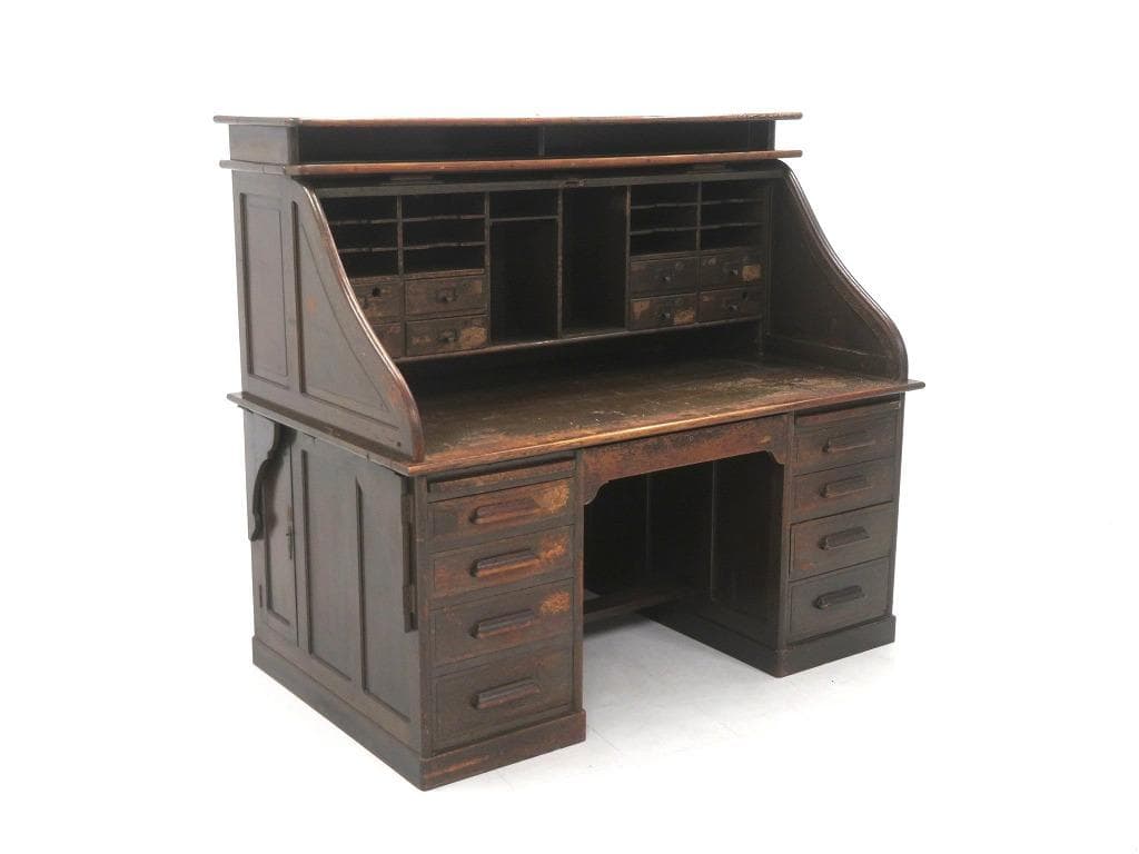 日本の古い　　書斎机　両袖机　和モダン　和製　アンティーク　店舗什器　カフェ