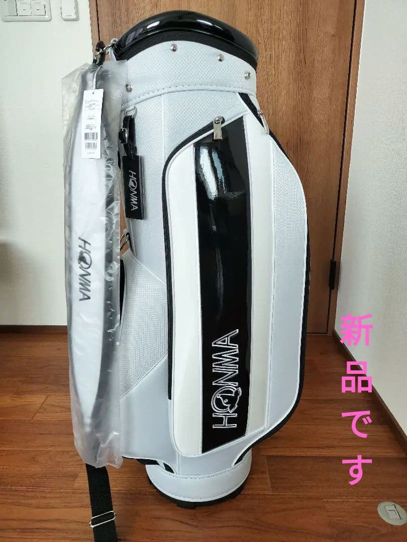 ホワイト ゴルフバッグ スリムデザイン