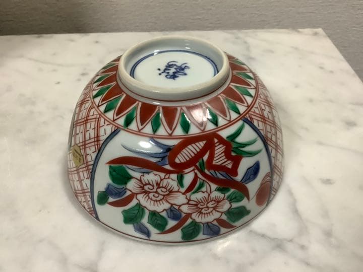 清水焼　赤絵小紋　奈良茶揃い　五客