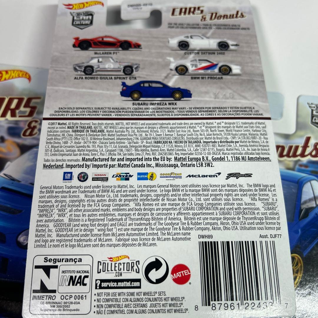 ホットウィール スバル インプレッサ WRX 3台セット