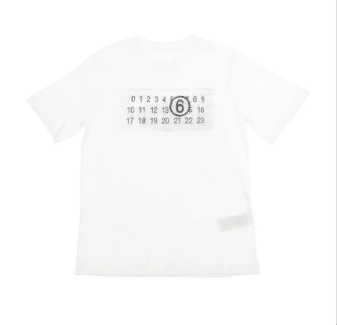 MM6 MAISON MARGIELAホワイト数字プリントTシャツ 半袖 12Y