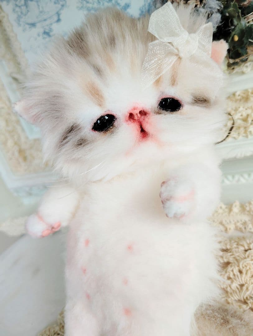 ベビー子猫♡お腹ぽっこりちゃん♡アートドール♡ぬいぐるみ♡