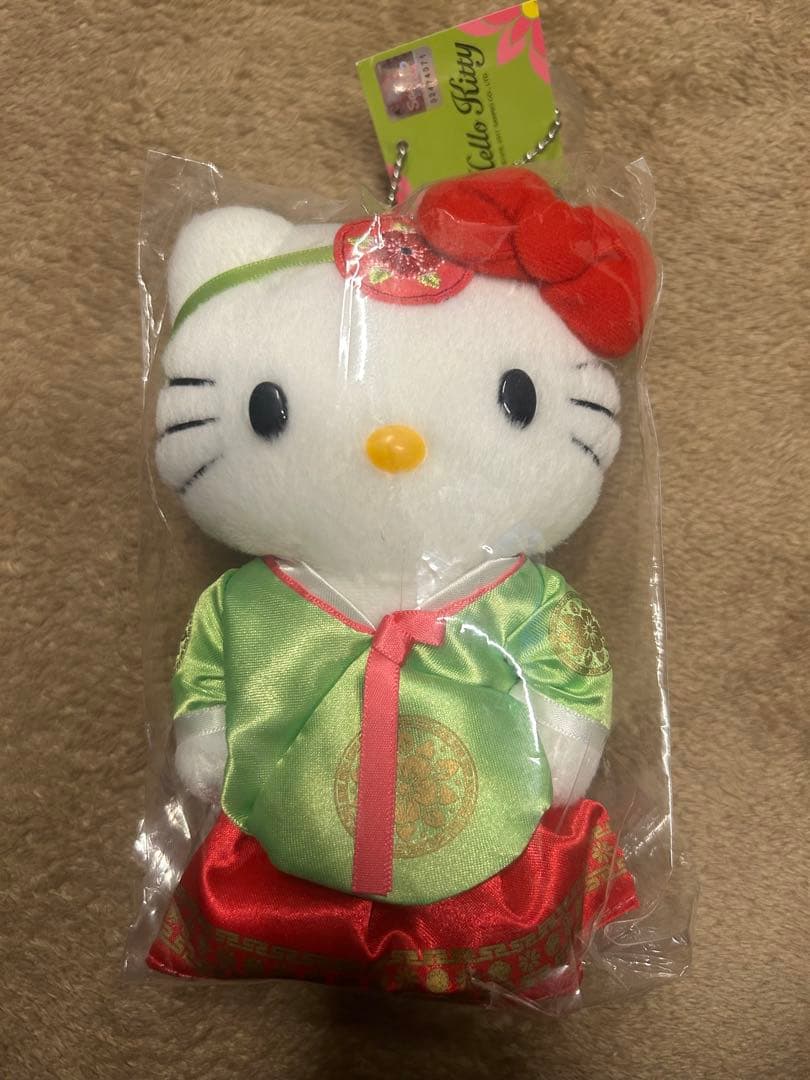 ハローキティ 韓服風 ぬいぐるみ 約15cm