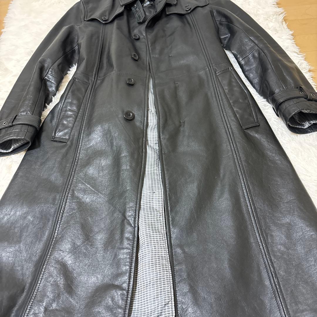 TORNADO MART 本革 レザーロングコート ベルト付き　希少モデル M