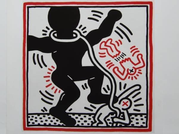 Keith Haring、No.79、希少画集画、新品額装付、状態良好