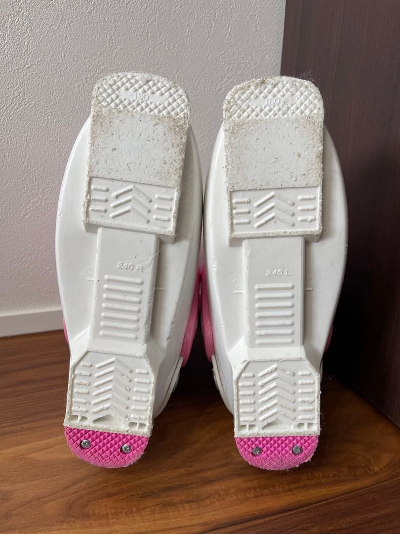 KAZAMA スキー板130㎝ ストック ブーツ セット ピンク ジュニア