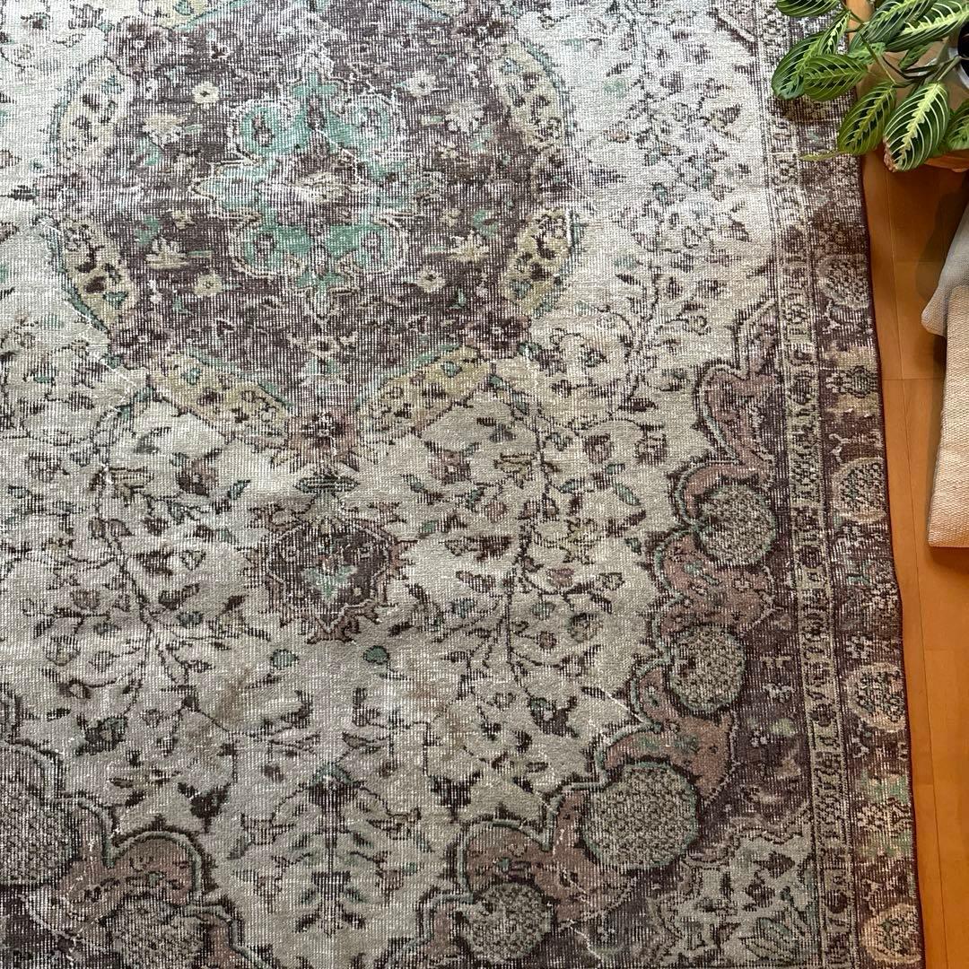 超大判163×263メダリオン　王道ボタニカル　トルコヴィンテージラグ