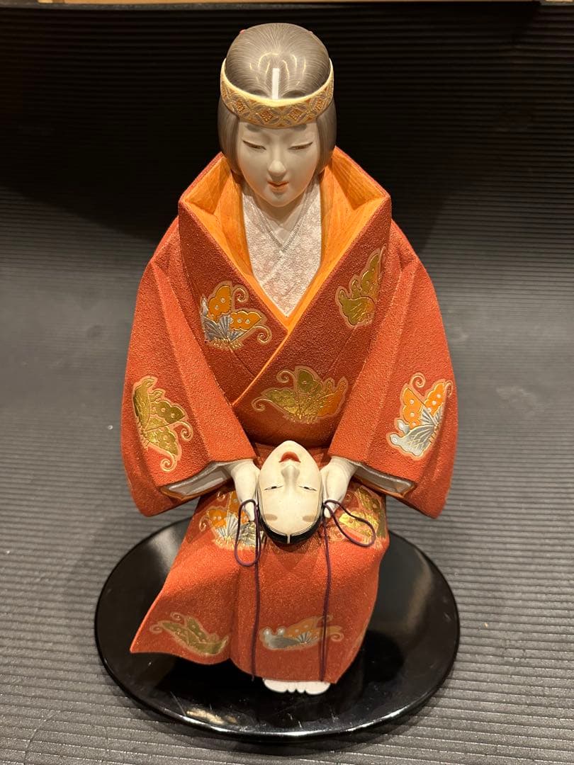 博多人形 国指定卓越技能者 無形文化財保持者 宗田源造 作 寂想 日本人形 能