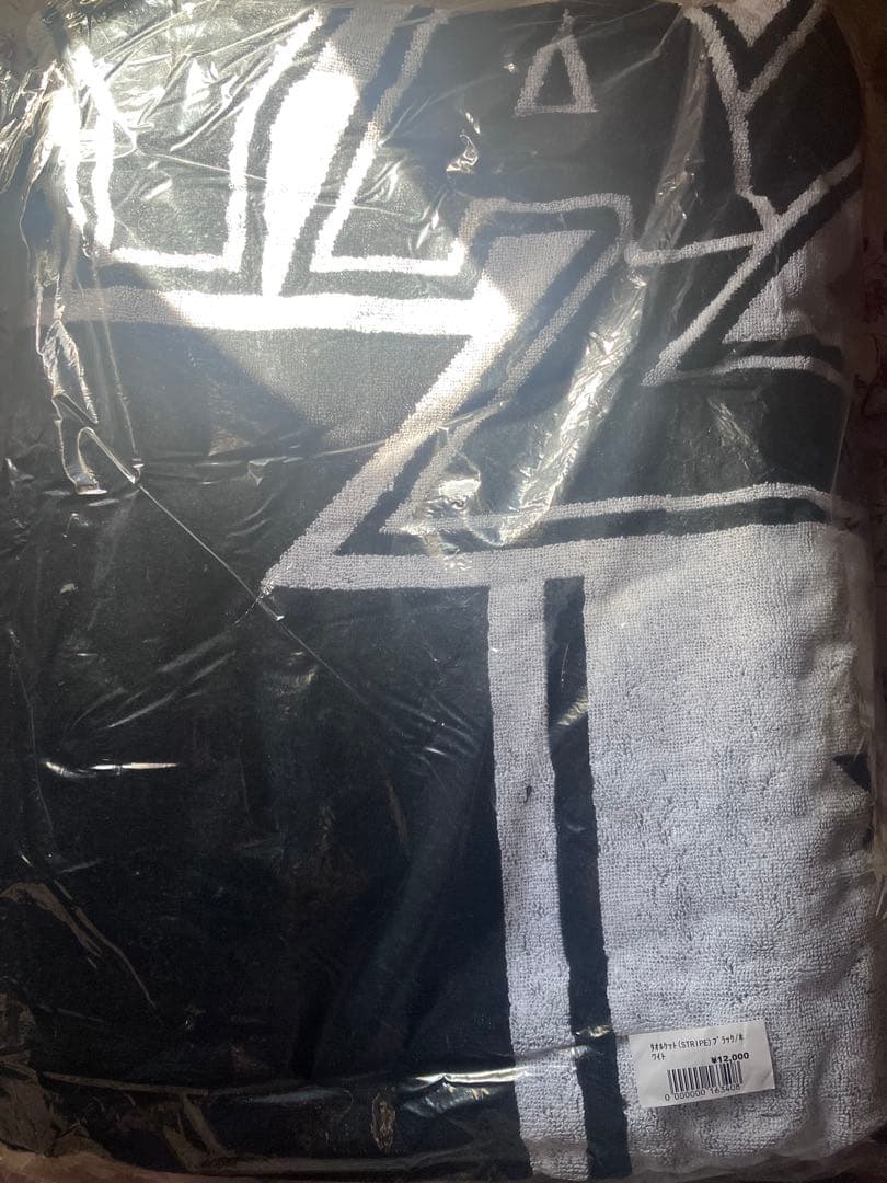 矢沢永吉　タオルケット　パイル　ストライプ　ブラック/ホワイト　完売品