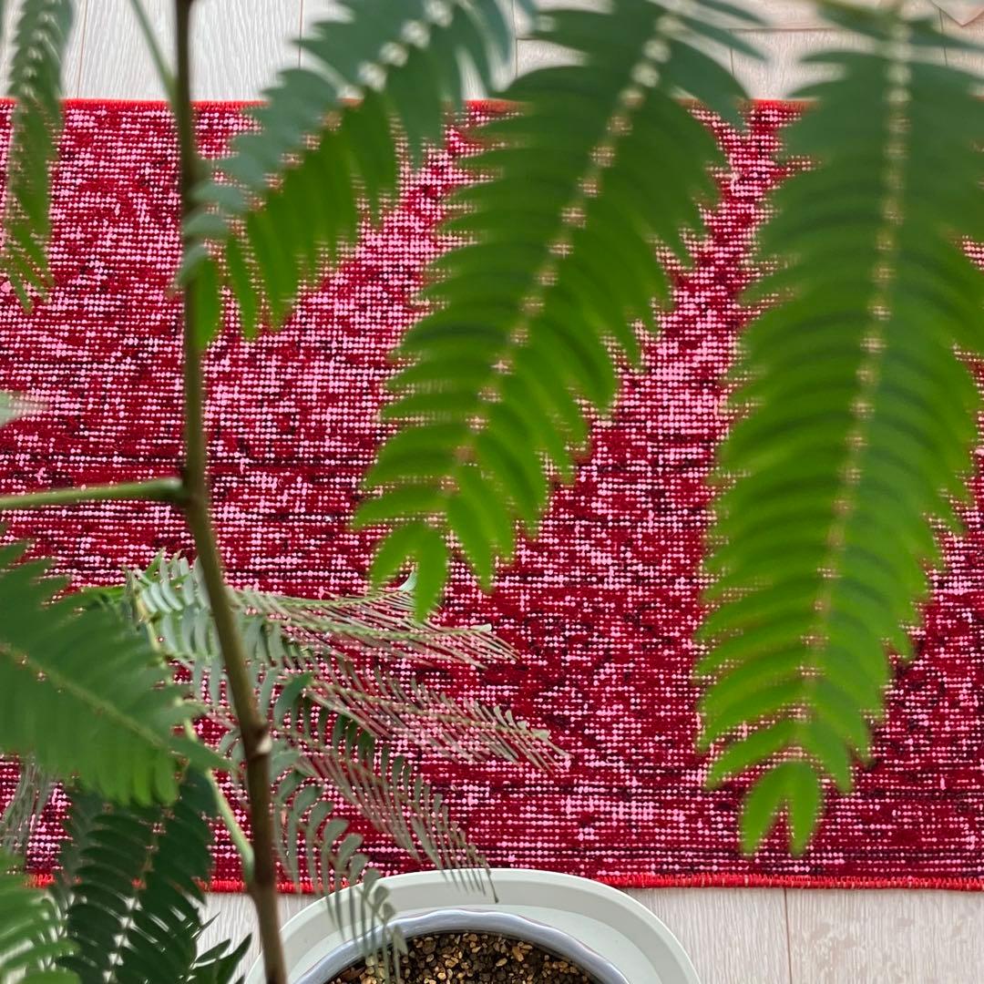 オーバーダイ✳︎50×210✳︎クリスマスレッド　ロング　トルコヴィンテージラグ