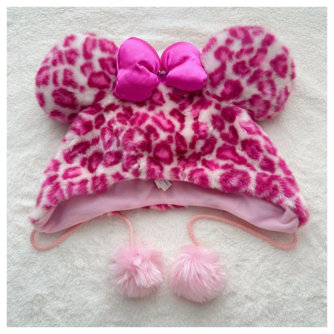 東京ディズニーリゾート ミニー ヒョウ柄 ピンク ファンキャップ