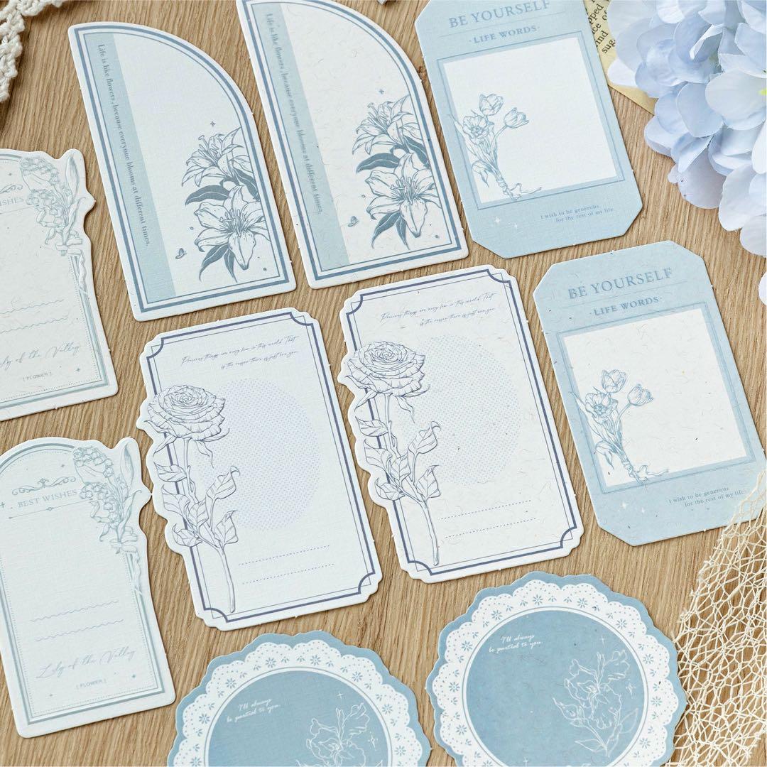 新品　盛開の花束シリーズ　コラージュベースペーパー　花枠素材　6種　60枚