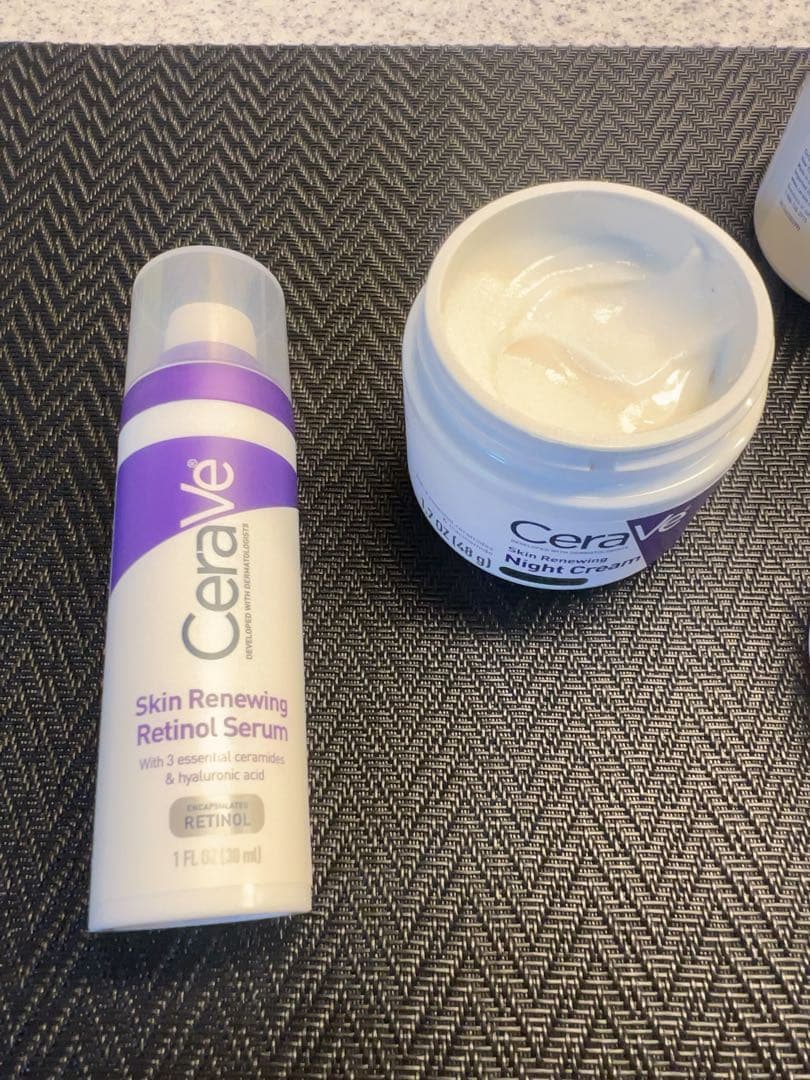 cerave night cream 2個と美容液