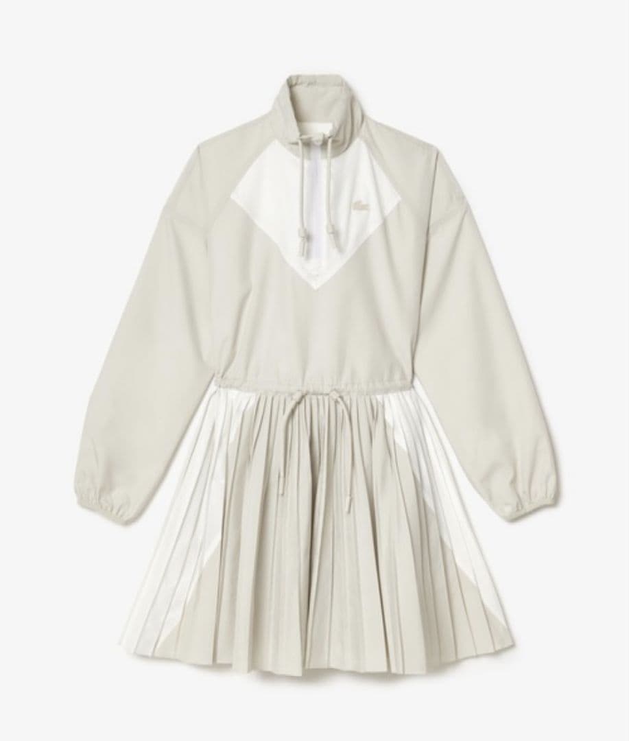 LACOSTE 白 ワンピース プリーツスカート36（ M相当） 売切予定