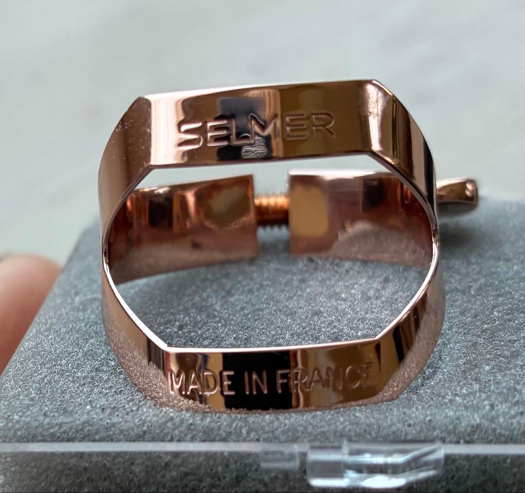 【未使用】 SELMER アルトサックス用 リガチャー ピンクゴールド