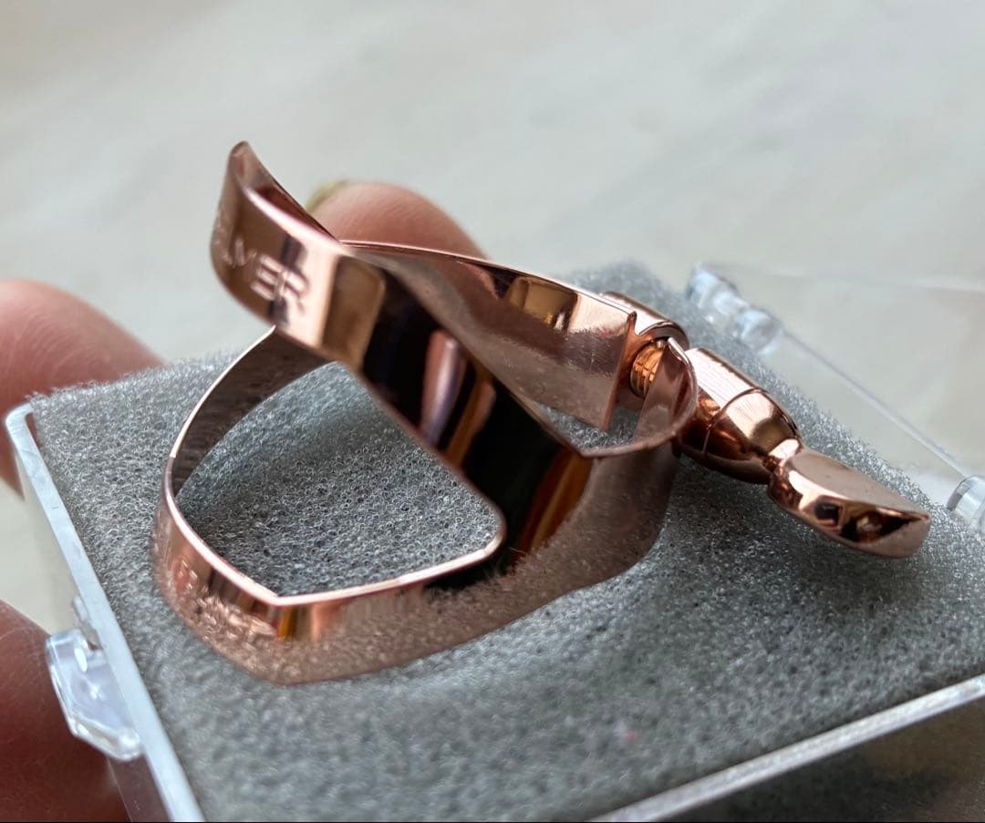 【未使用】 SELMER アルトサックス用 リガチャー ピンクゴールド