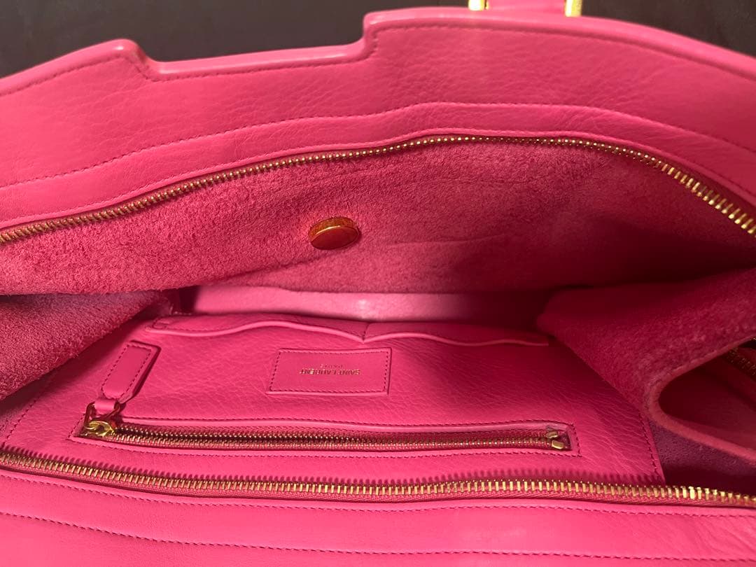 SAINT LAURENT PARIS サンローランパリ　ピンク レザー バッグ