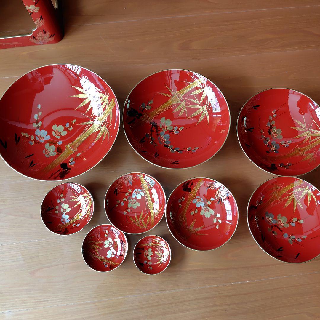 輪島塗　九段盃　松竹梅　古道具　アンティーク　骨董　レトロ　漆器