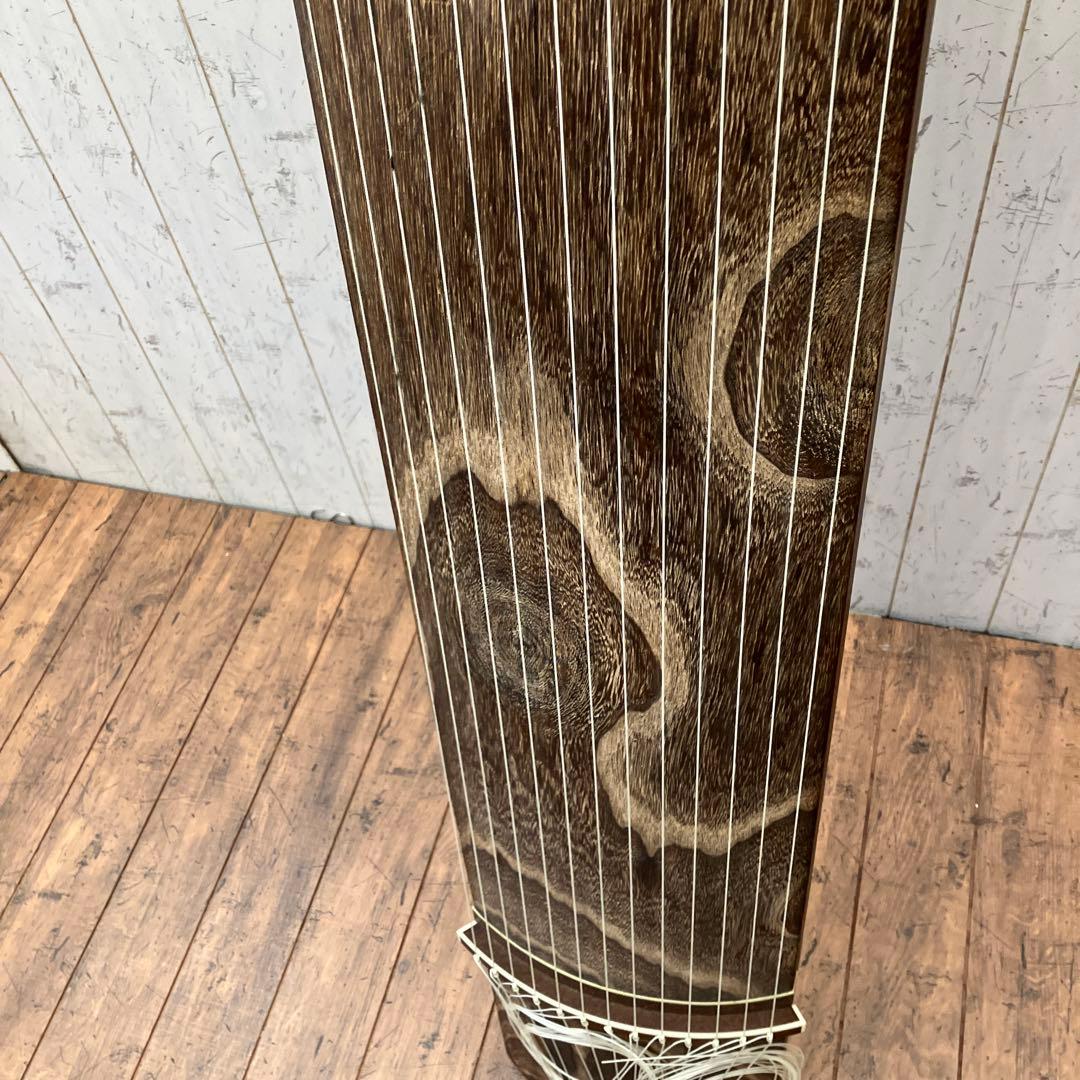 昭和レトロ すだれ掘り 13弦 伝統琴 琴 弦楽器 和楽器 ソフトケース付き