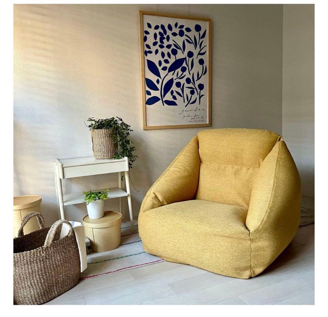 【廃盤品・新品・未使用】無印良品 空気でできたソファ イエロー MUJI