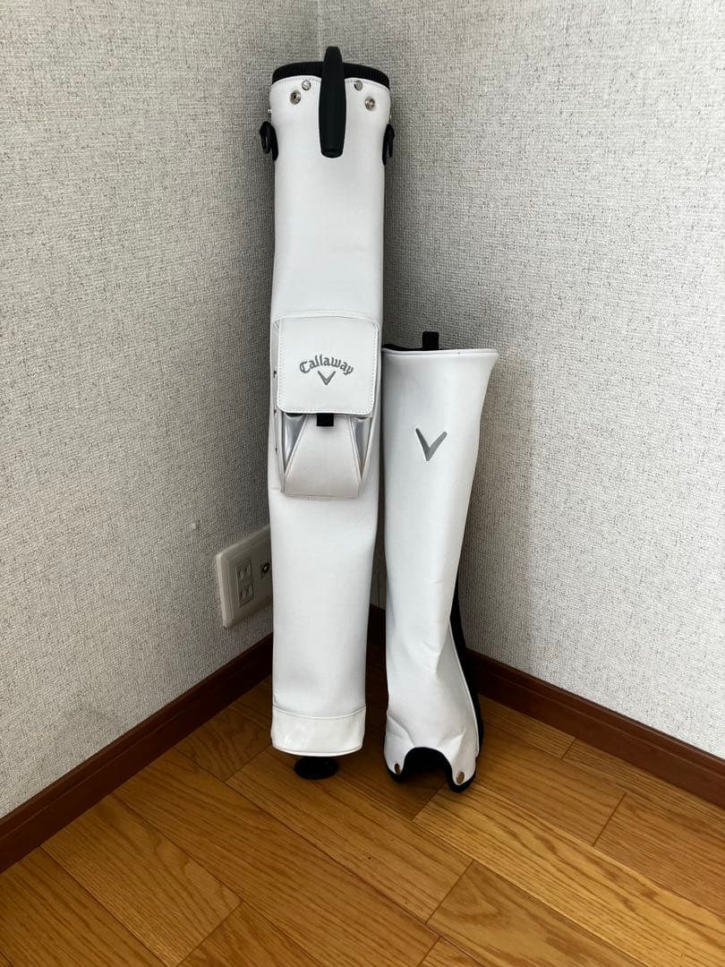 【美品】キャロウェイ スタンドクラブケース 22 JM ホワイト 3〜4本用