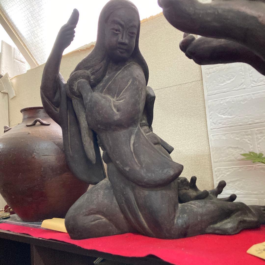 古備前骨董美術品珍品只今年末年始大売り出し❣️希少夢二像夢二美人像銘