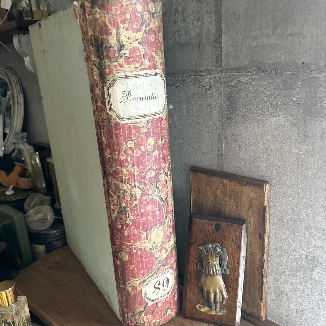 フランスアンティーク 木製 本 木箱 Krank クランクマルチェロ