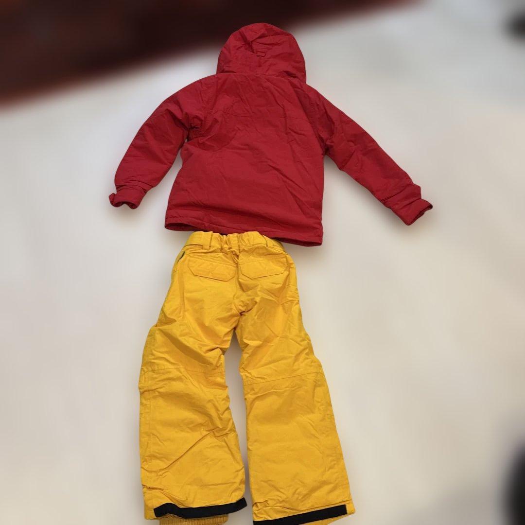 BURTON スノーボードウェアセット S 赤/黄