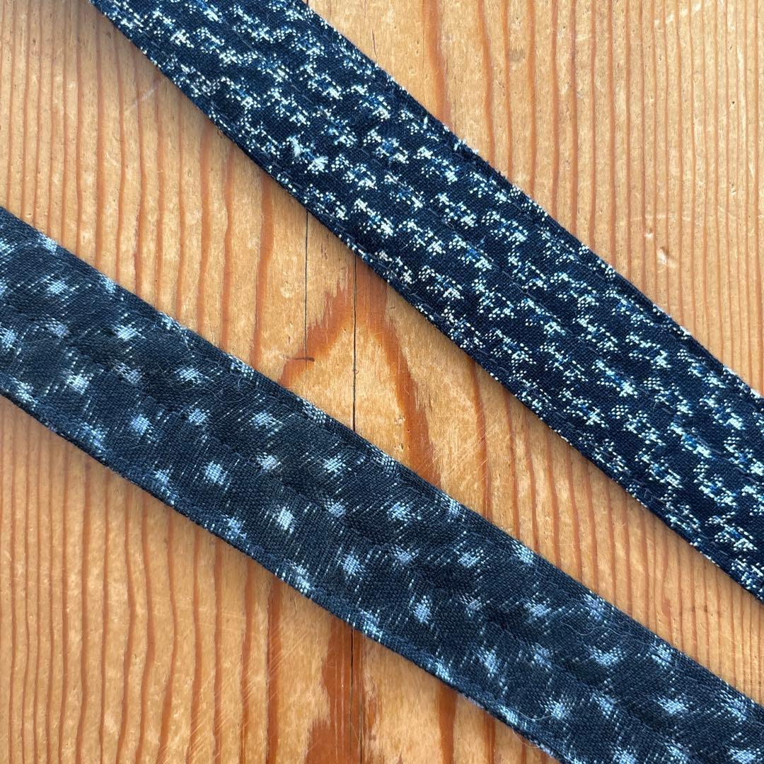 古布　書生絣　ショルダー紐　ハンドメイド