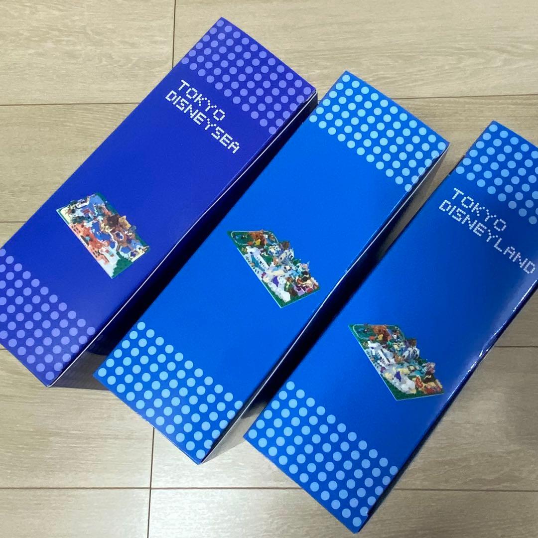 廃盤品　レア　ディズニーランド旧、新、ディズニーシー。ナノブロック　３点セット