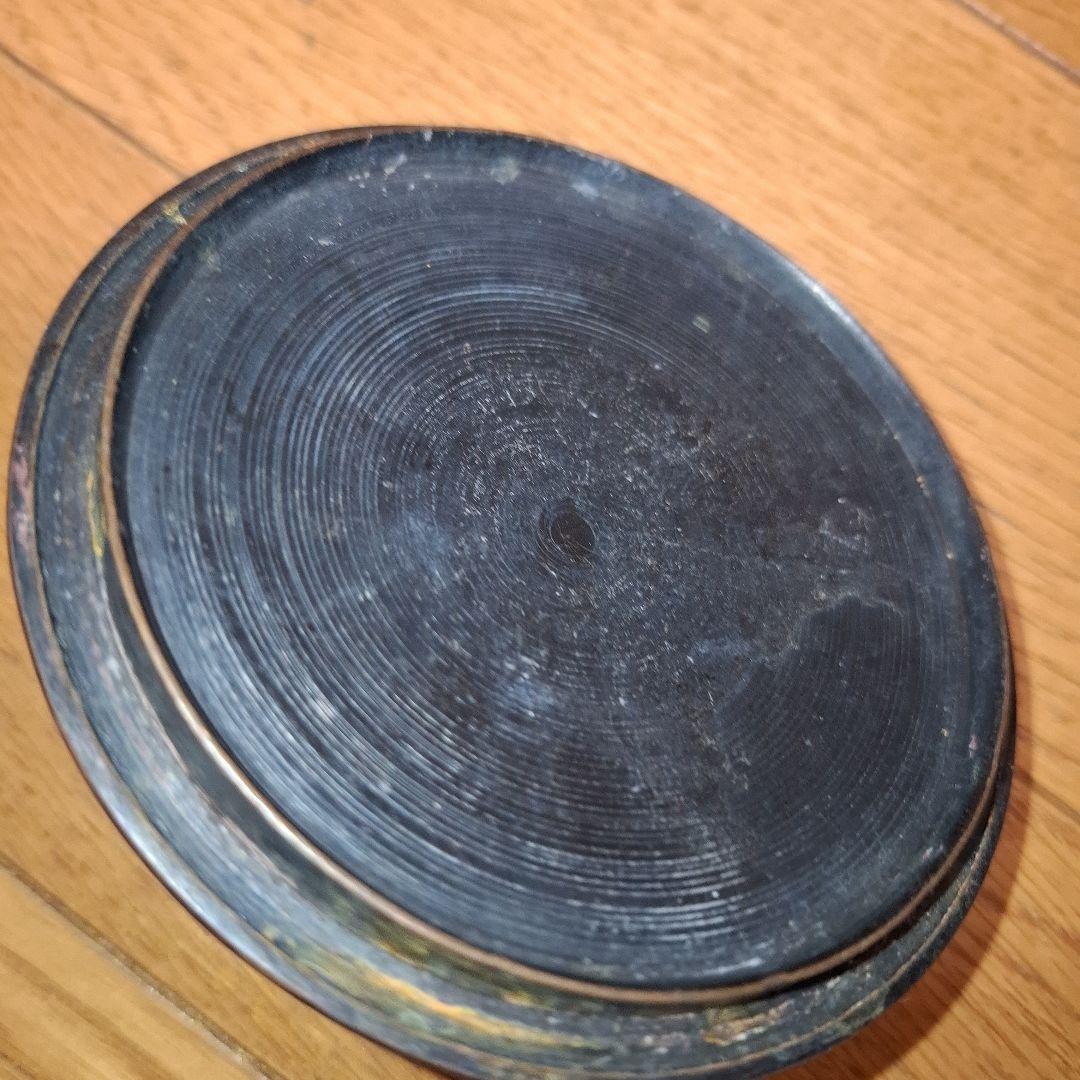 茶道具 鬼面風炉 唐銅 丸釜　箱なし