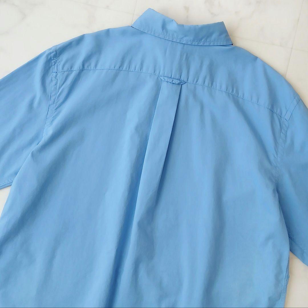 美品 ポロ ラルフローレン 現行 コットン 柔らか ボタンダウンシャツ ブルー