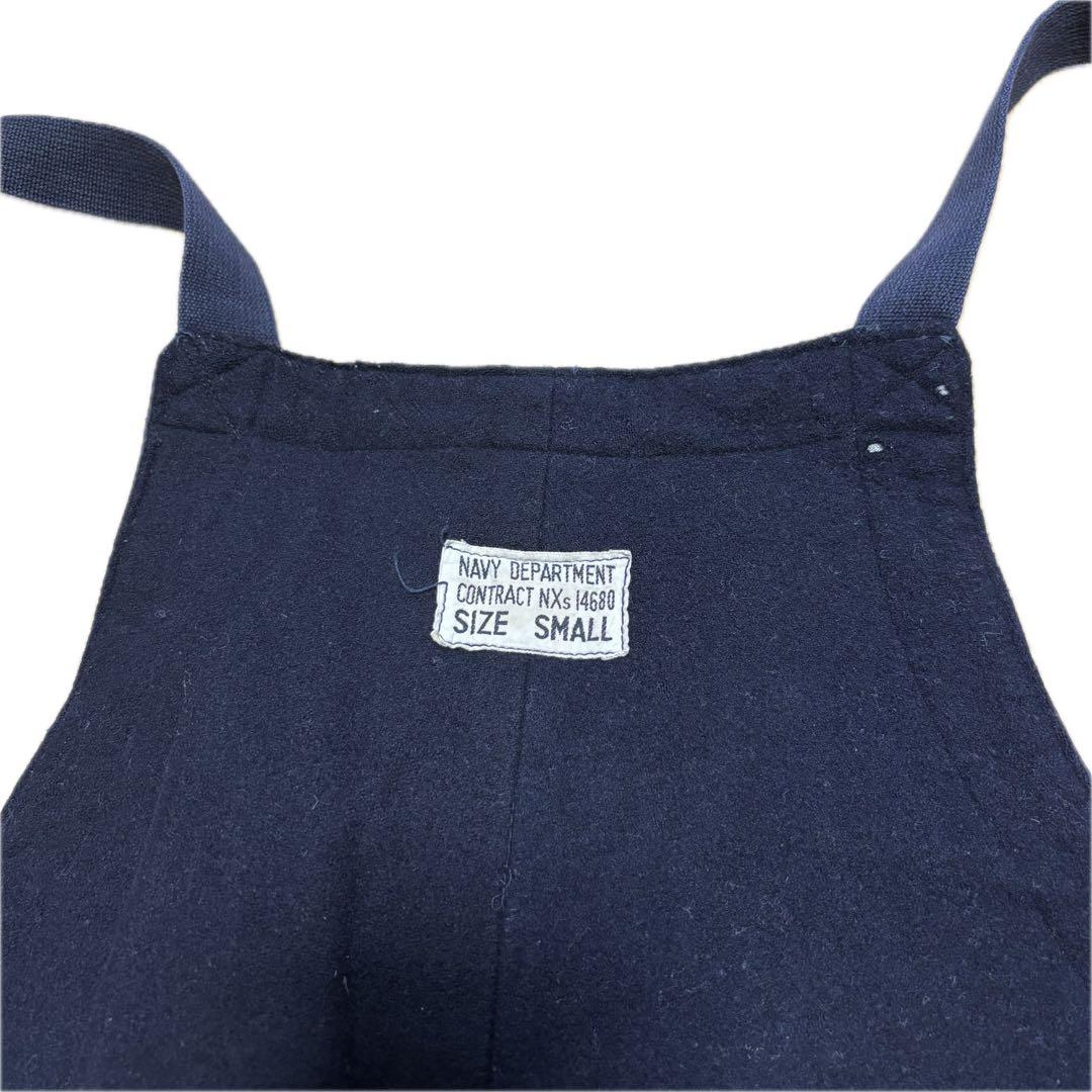 USNAVY デッキパンツ フック N-1 紺 米軍 実物40s 大戦 WWII