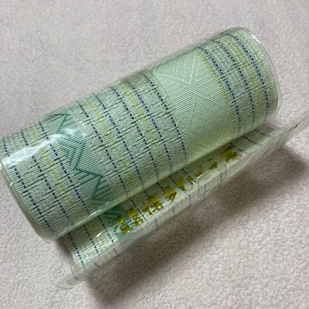 半幅帯 本場筑前博多織 紗四寸半巾帯 井上絹織謹製 紗織 夏単衣帯 正絹